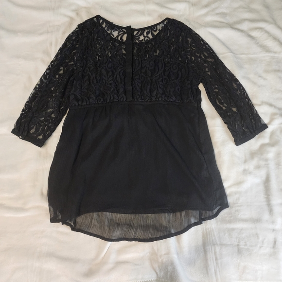 H&M MAMA maternity top, black beaded empire waist, size M, EUC - Picture 4 of 9